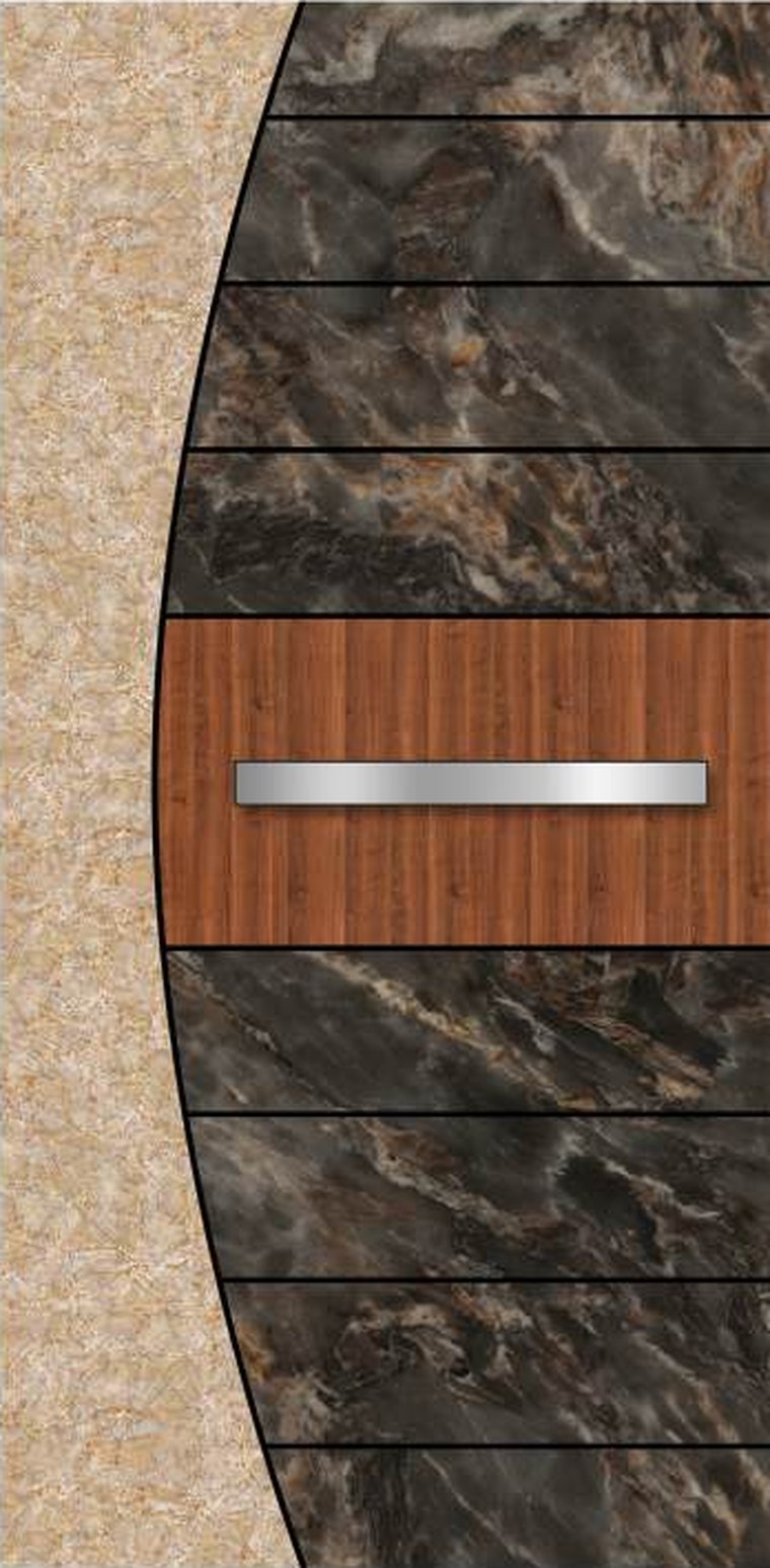 Cliffside Marble designer wooden door, design KDG-055