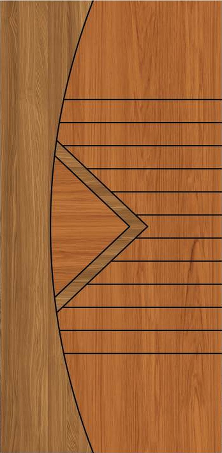Dune Fan designer wooden door, design KDG-008