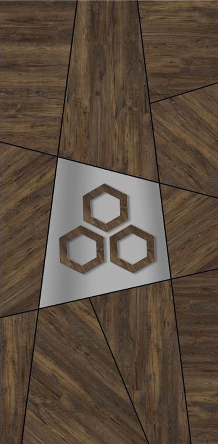 Prism Shard designer wooden door, design KDG-090