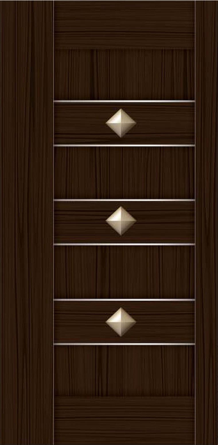 Bevel Trio designer wooden door, design KDG-082