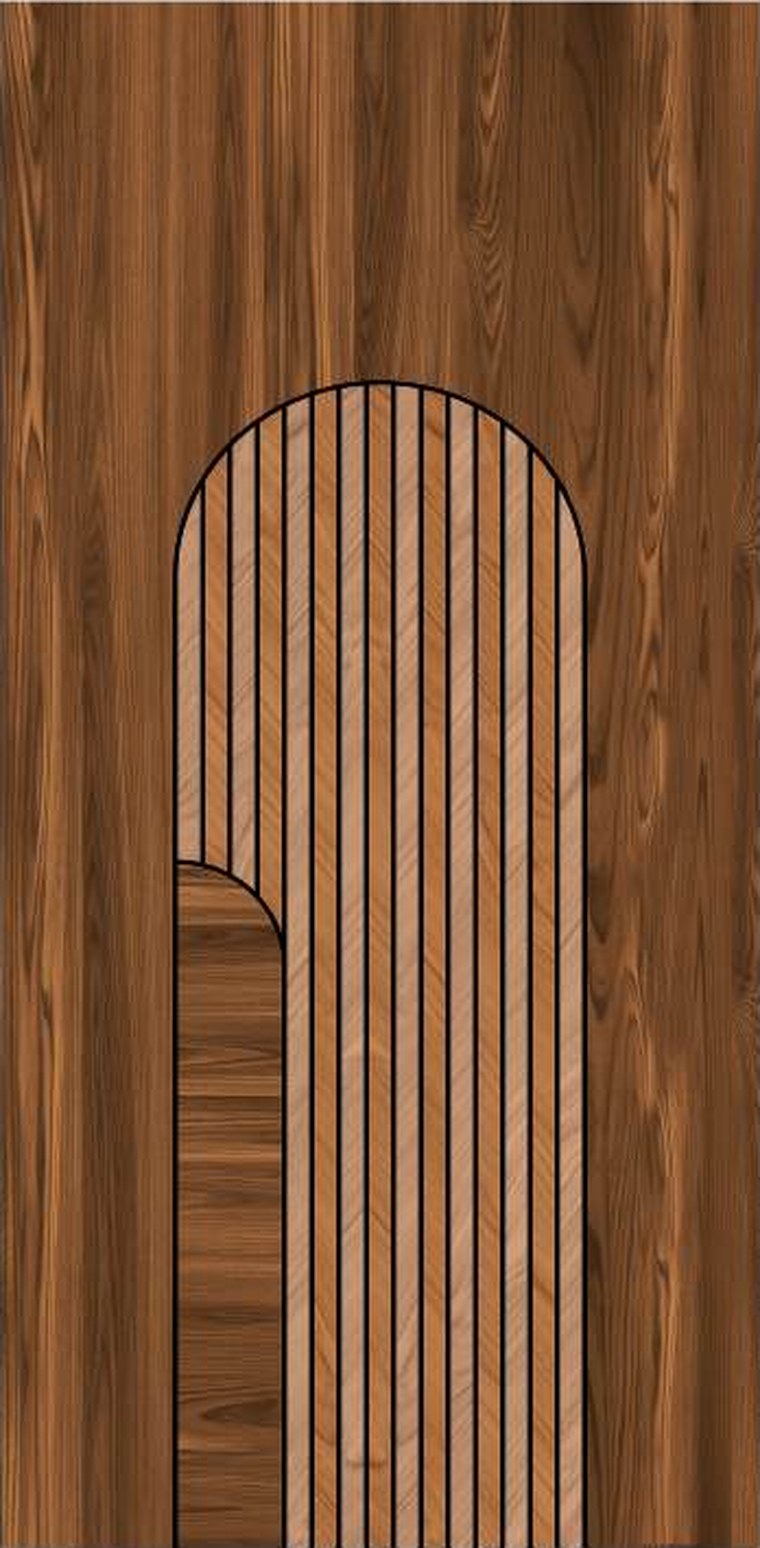 Archway Calm designer wooden door, design KDG-020
