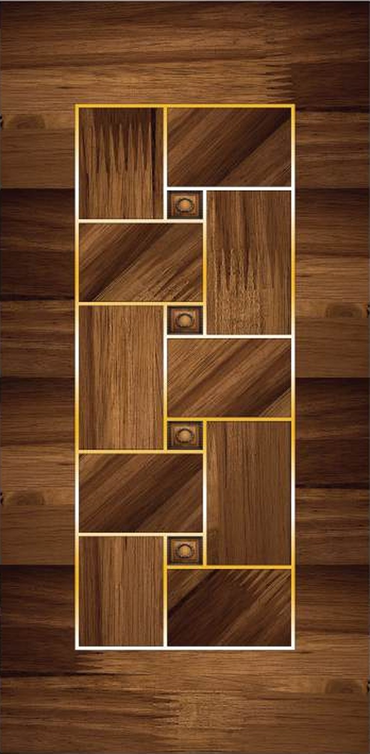 Golden Steps designer wooden door, design KDG-093