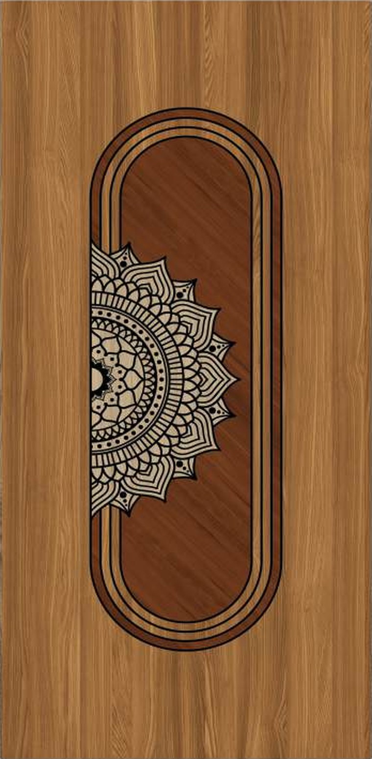 Zenith Mandala designer wooden door, design KDG-018