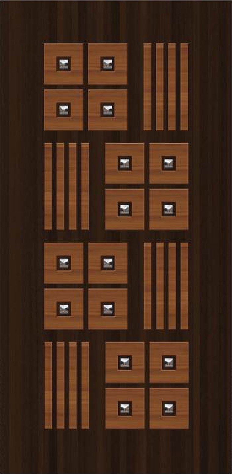 Cocoa Grid designer wooden door, design KDG-086