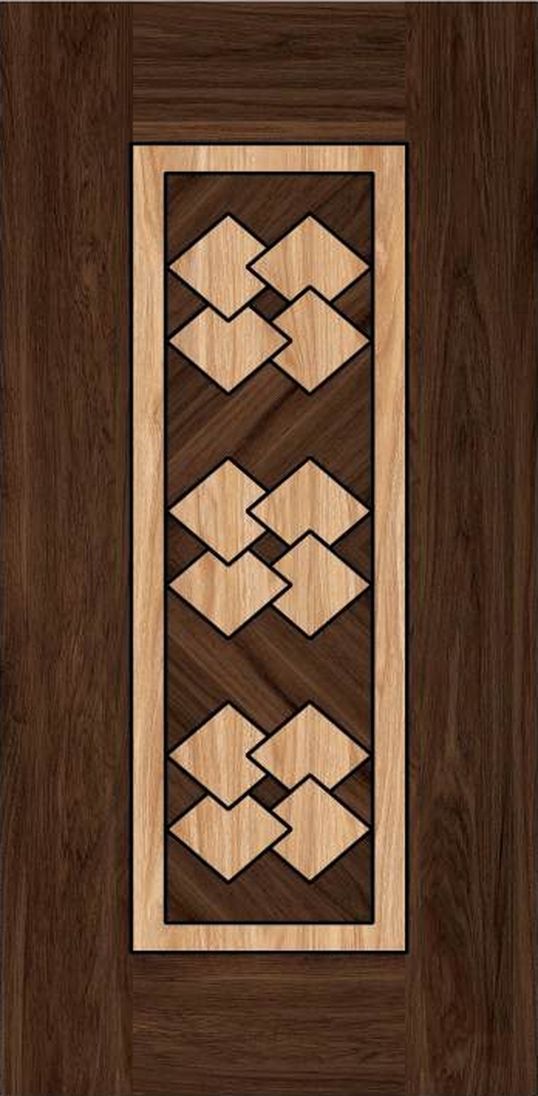 Petal Lattice designer wooden door, design KDG-084