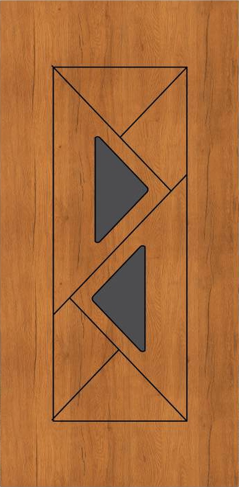 Wedge Panel designer wooden door, design KDG-075