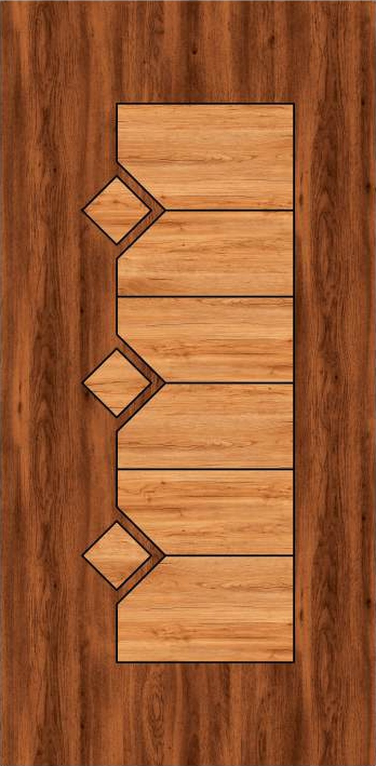 Lozenge Row designer wooden door, design KDG-074