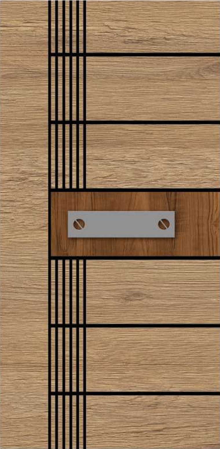 Copper Comb designer wooden door, design KDG-035