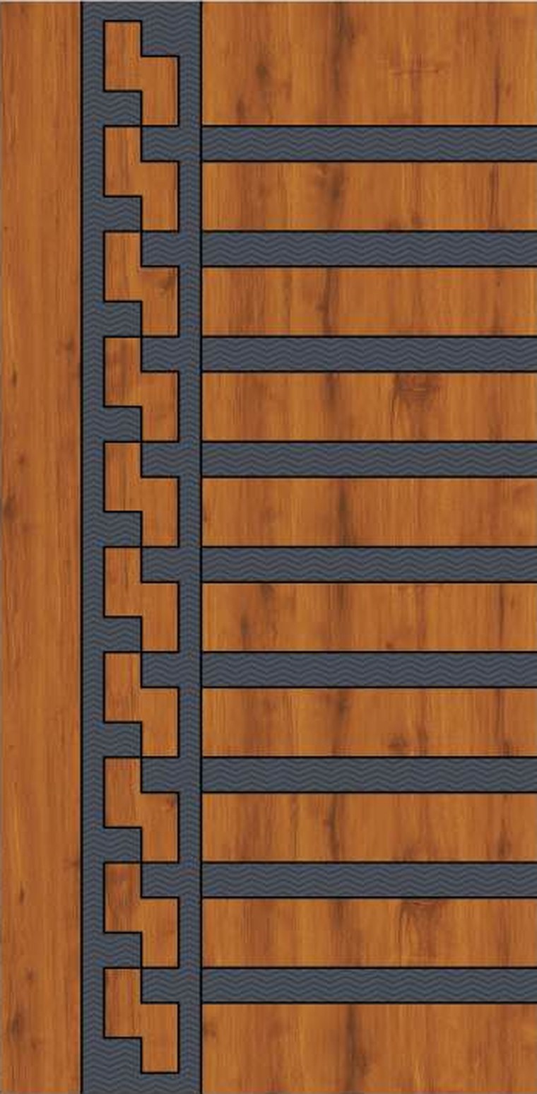 Comb Fusion designer wooden door, design KDG-067