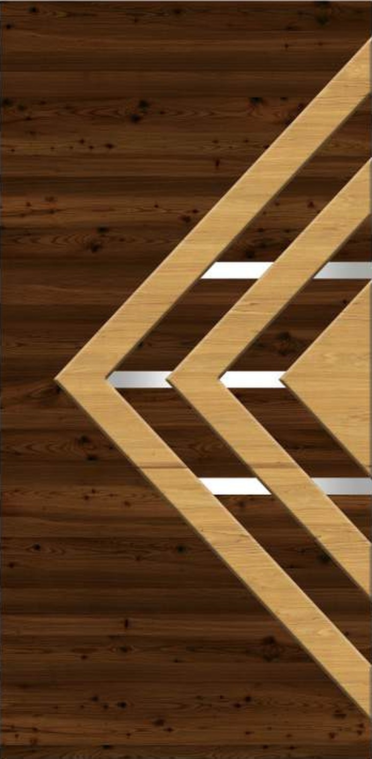 Gilded Vee designer wooden door, design KDG-048