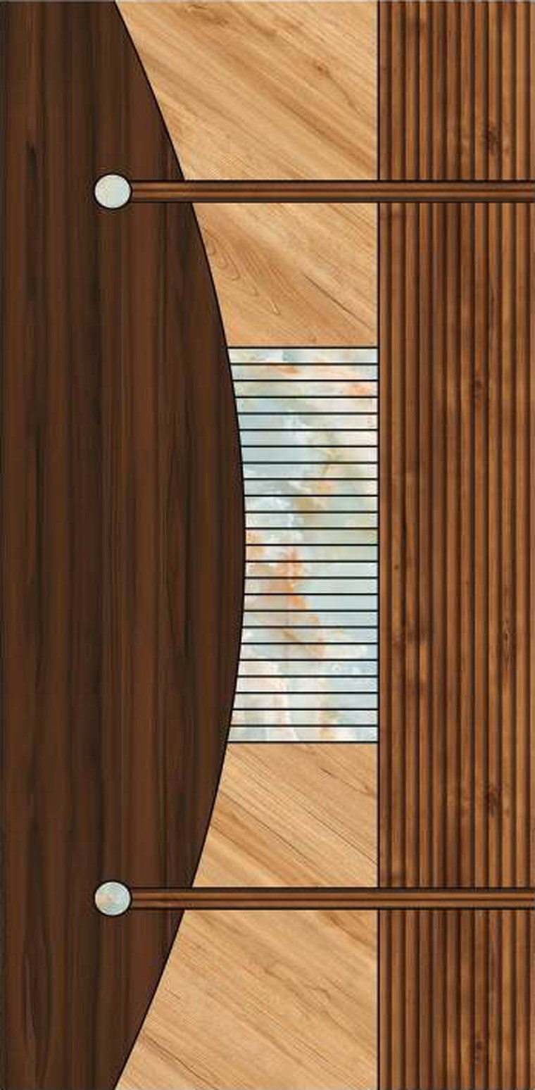 Crescent Veil designer wooden door, design KDG-014