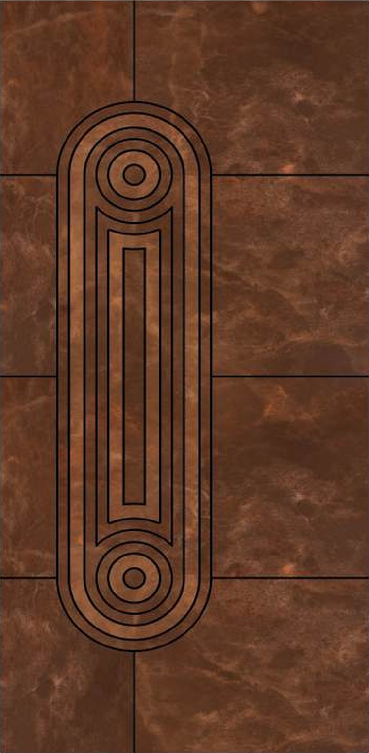 Oval Regale designer wooden door, design KDG-006