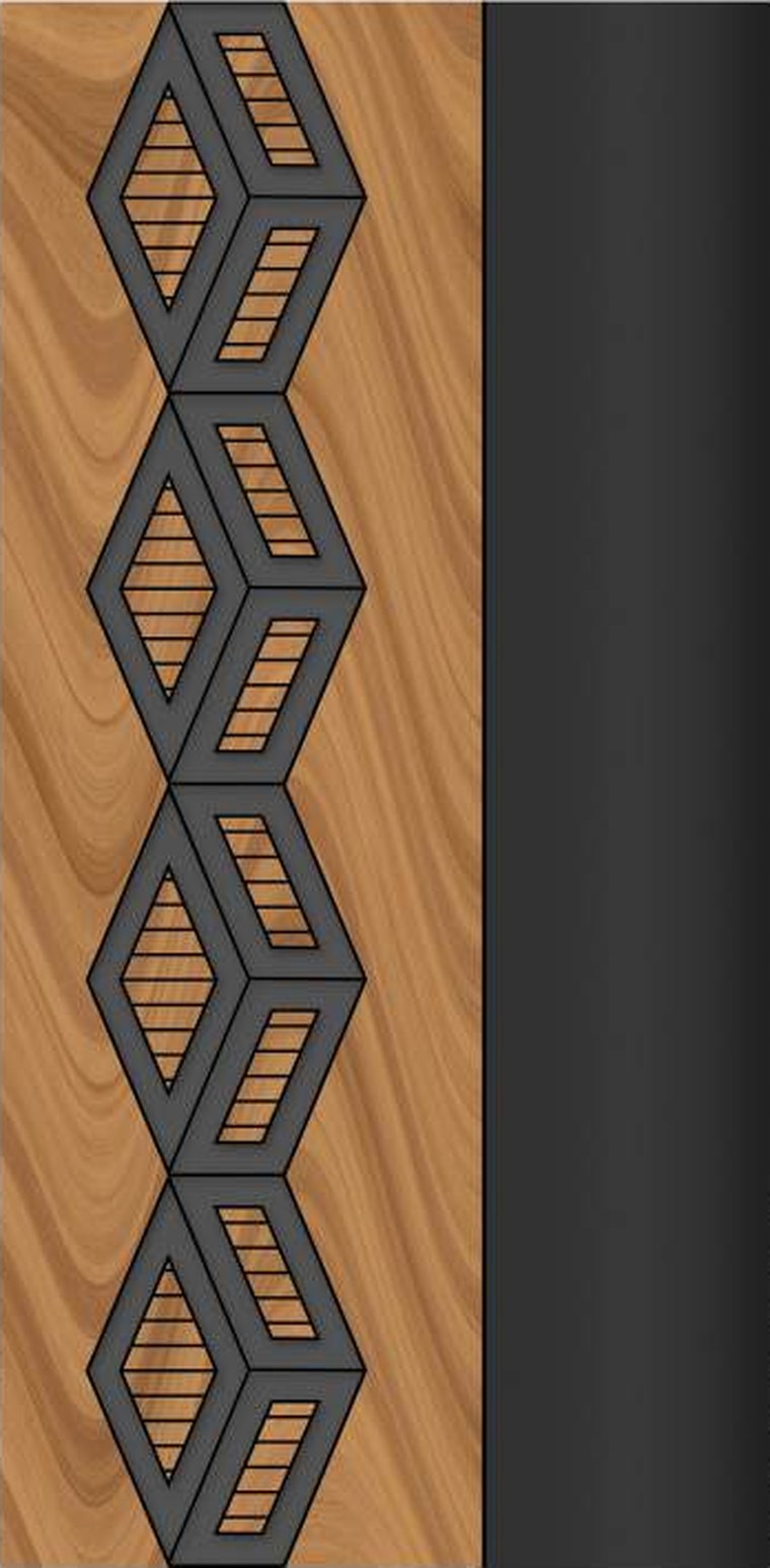 Serpent Chain designer wooden door, design KDG-059