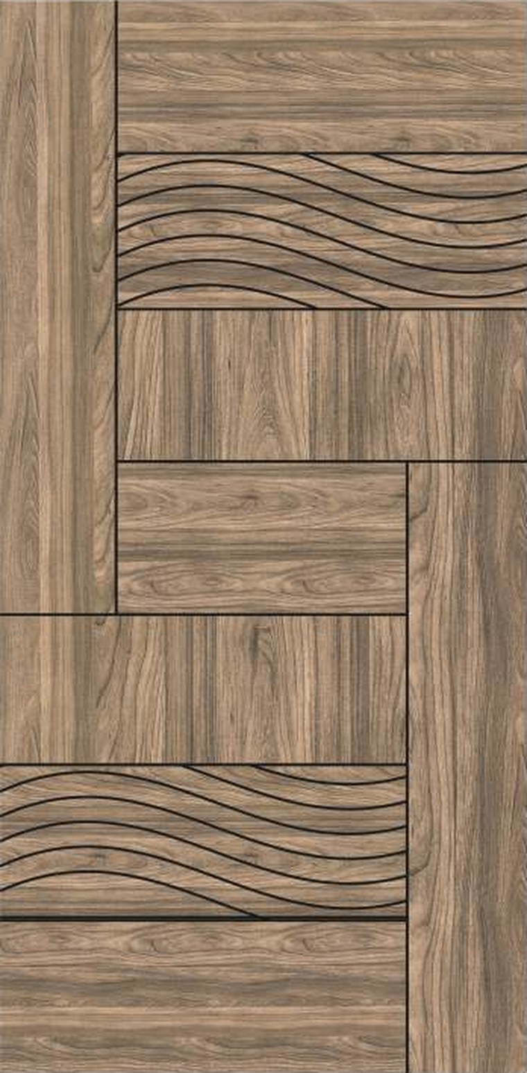 Wavefield Parquet designer wooden door, design KDG-040