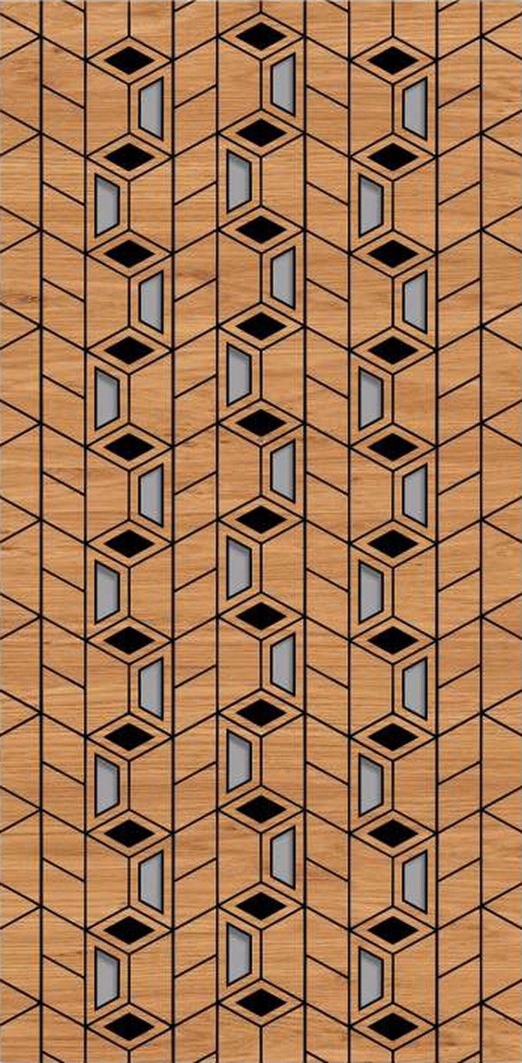 Vine Column designer wooden door, design KDG-089