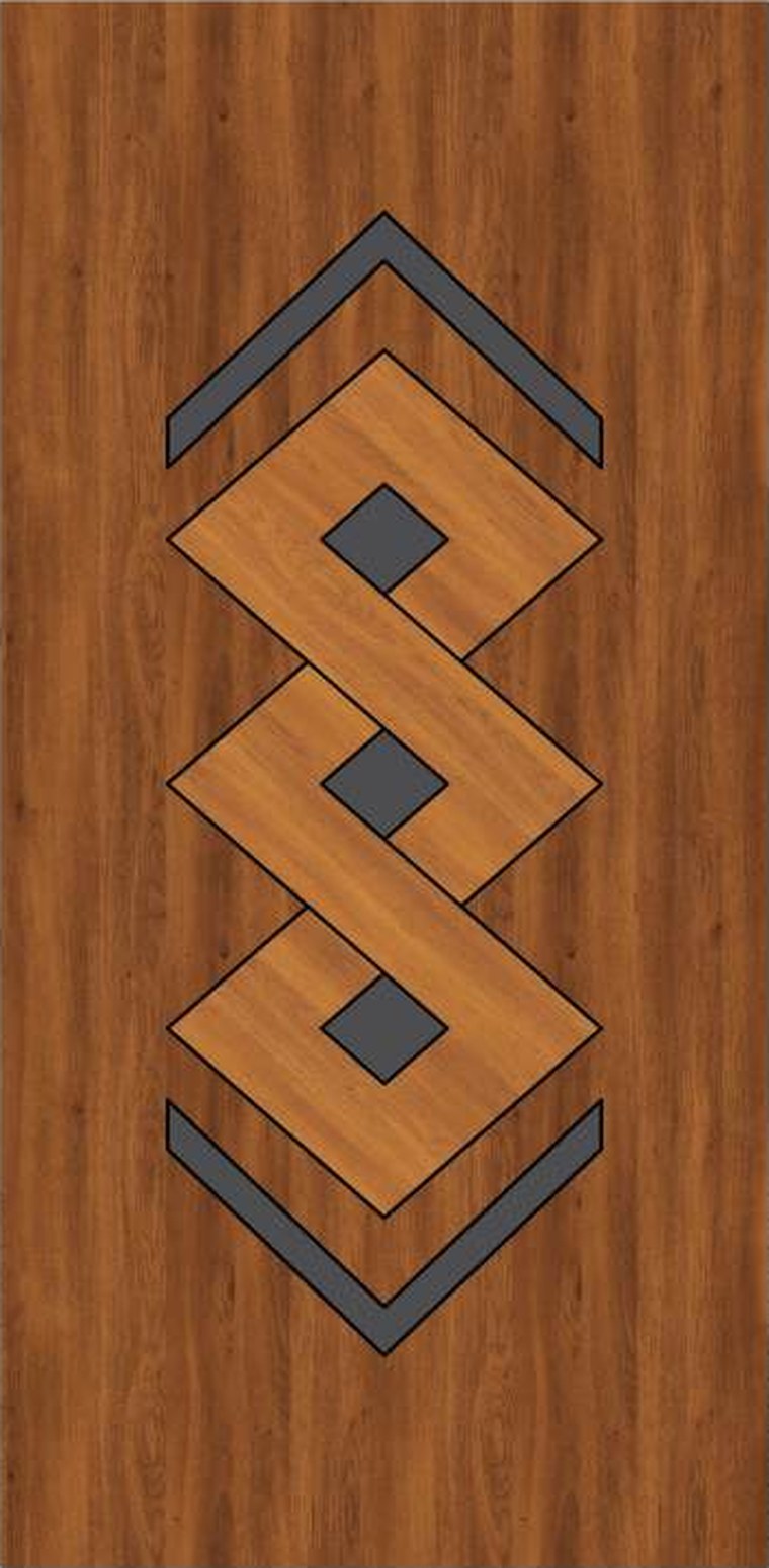 Chain Diamond designer wooden door, design KDG-077