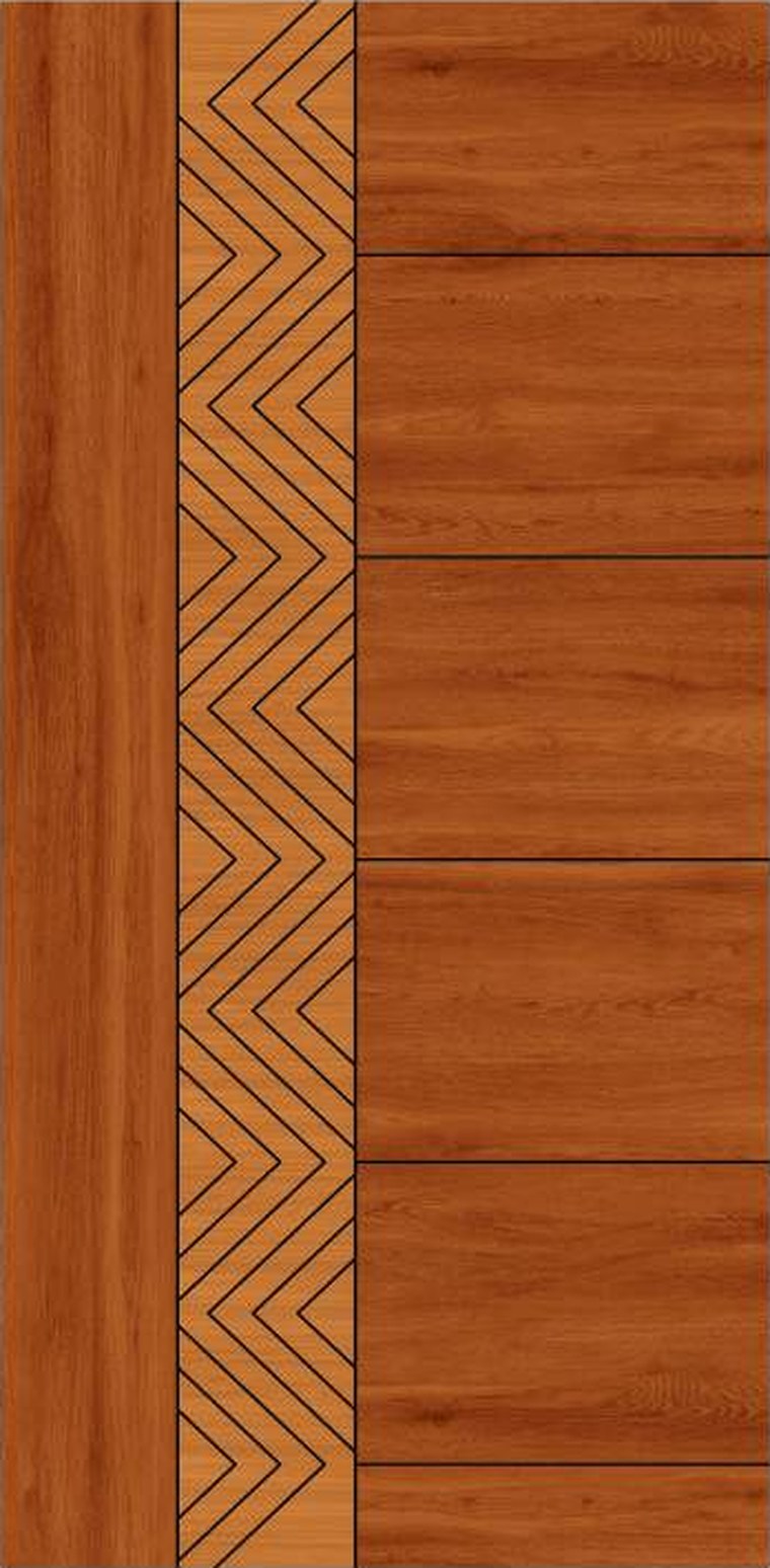 Zigzag Crest designer wooden door, design KDG-062