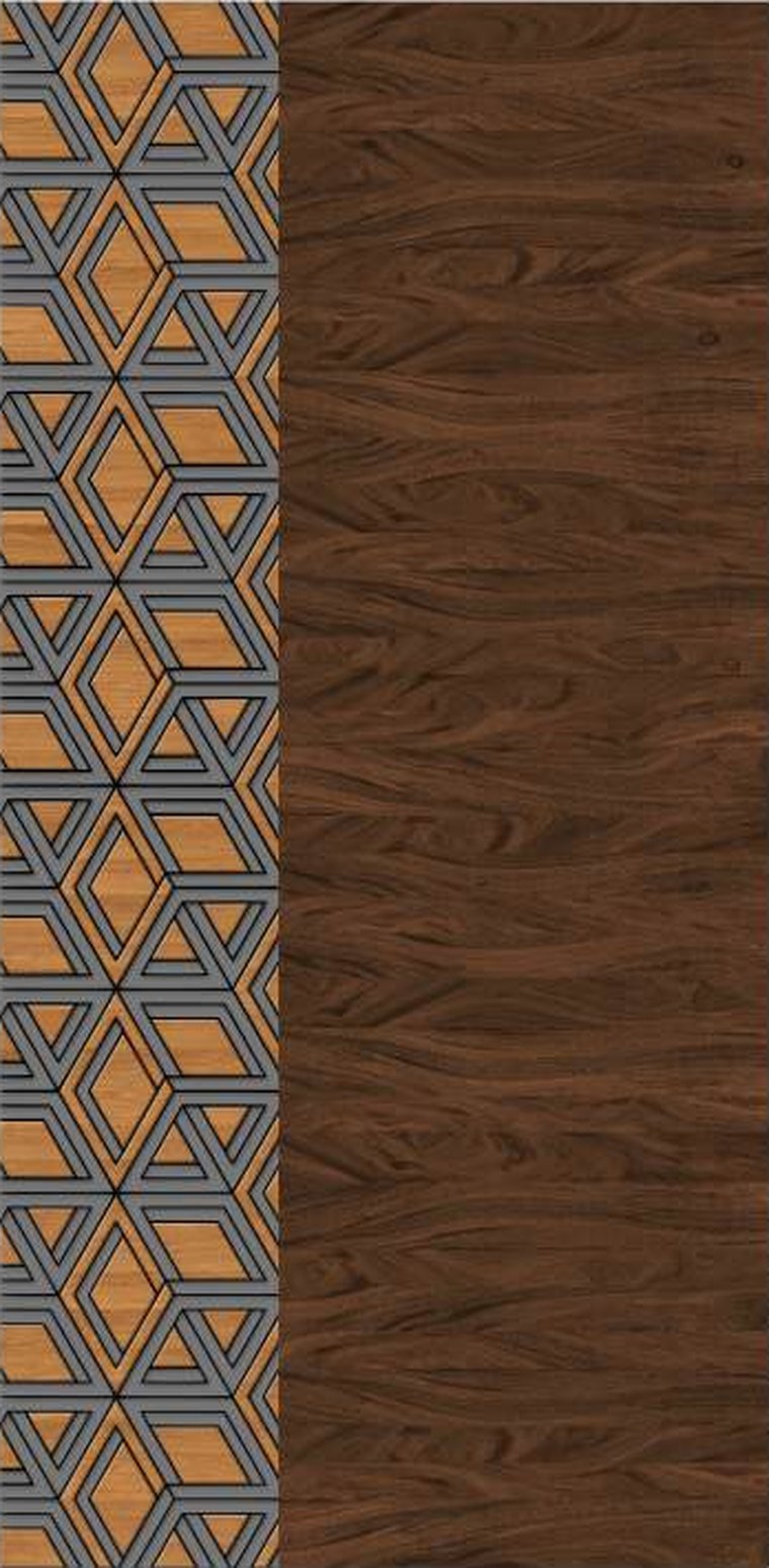 Indigo Braid designer wooden door, design KDG-095