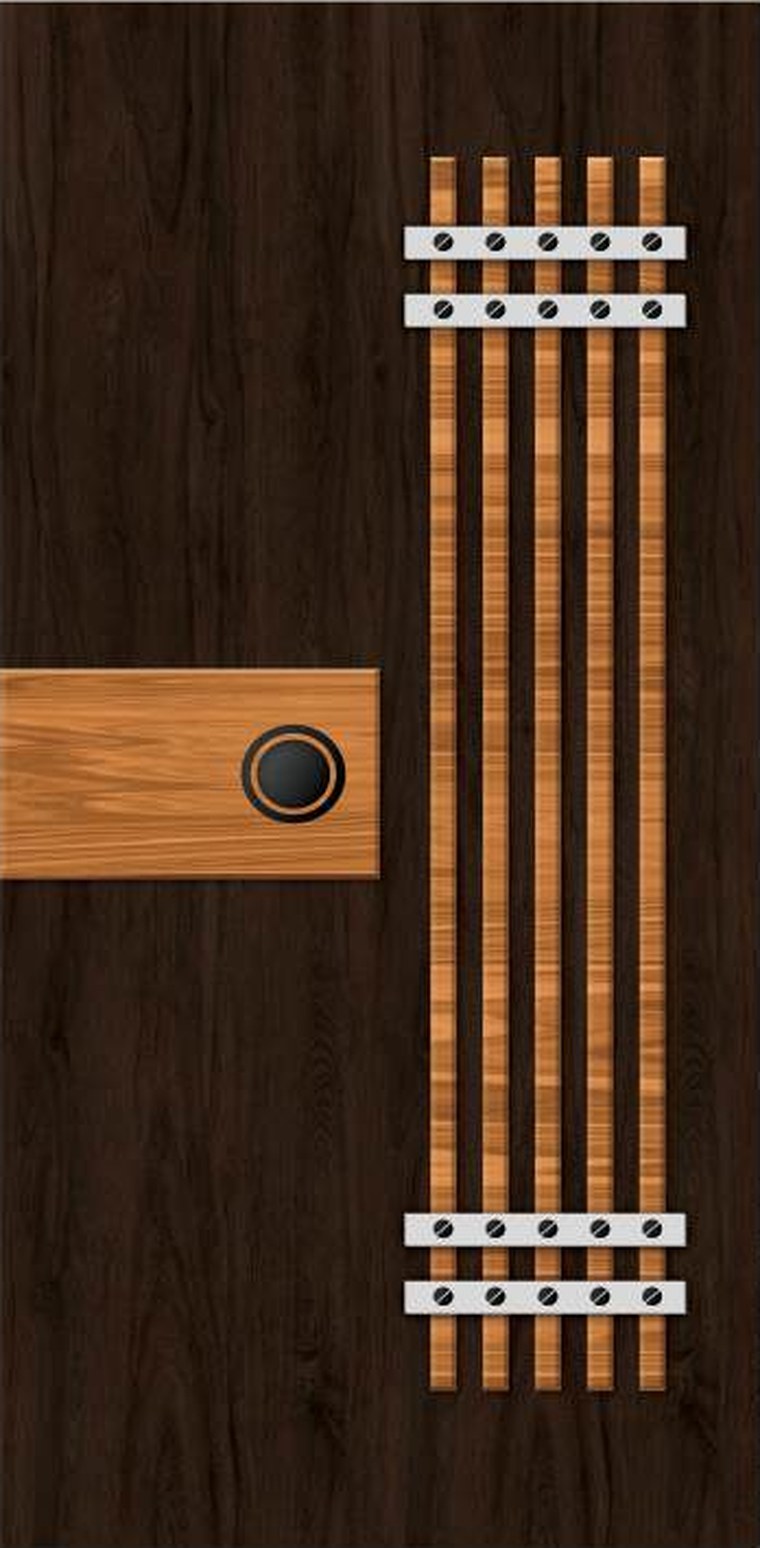 Reed Column designer wooden door, design KDG-058