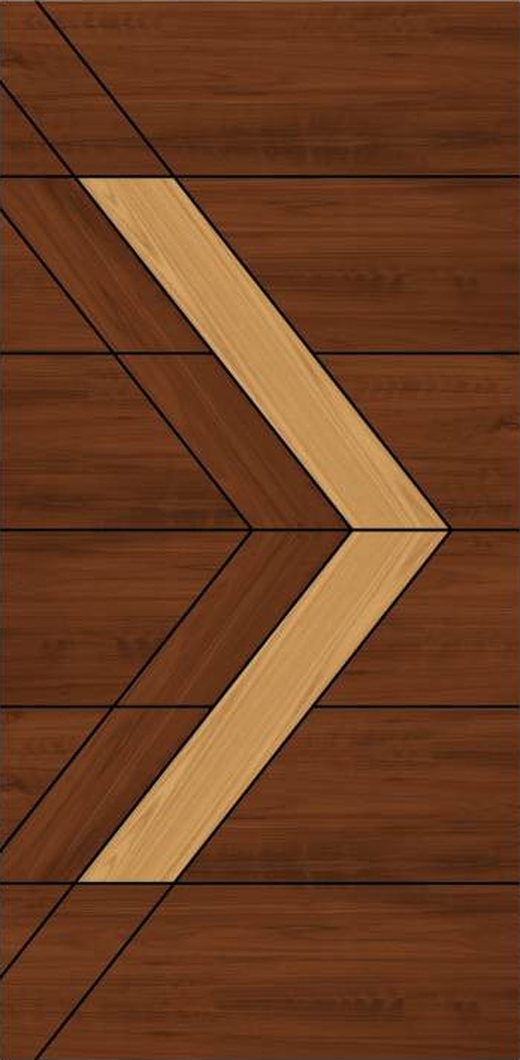 Chevron Court designer wooden door, design KDG-002