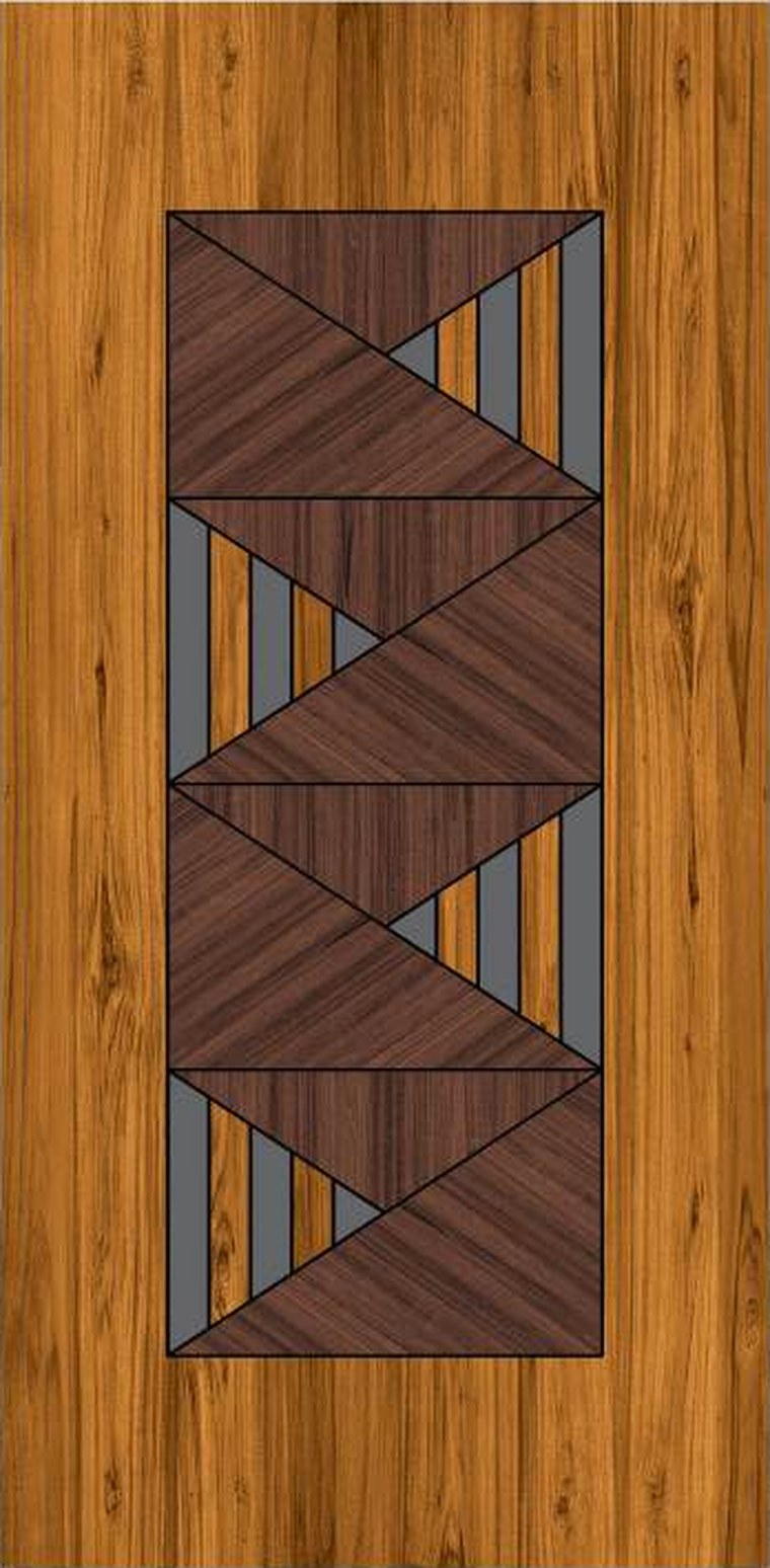 Ribbon Twist designer wooden door, design KDG-080