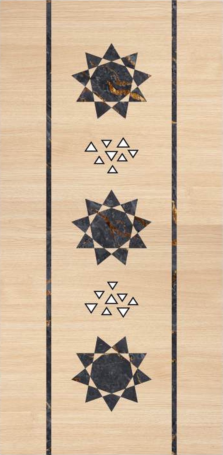 Lotus Column designer wooden door, design KDG-087