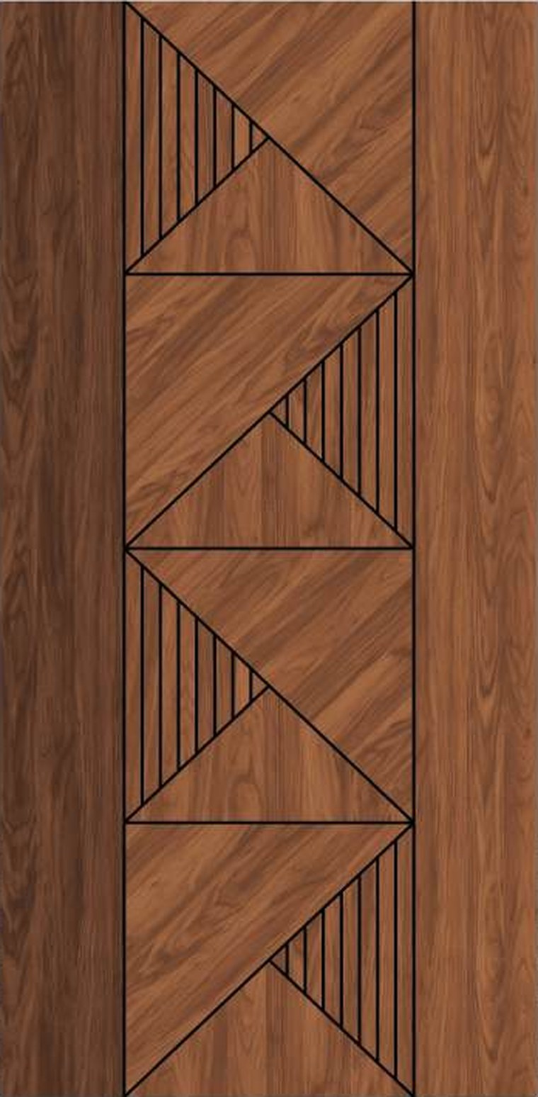 Trigon Weave designer wooden door, design KDG-009