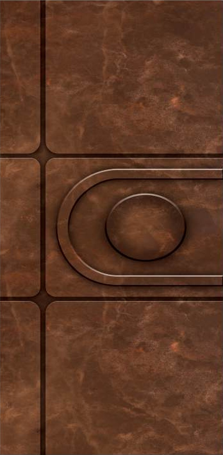 Cocoa Medallion designer wooden door, design KDG-004