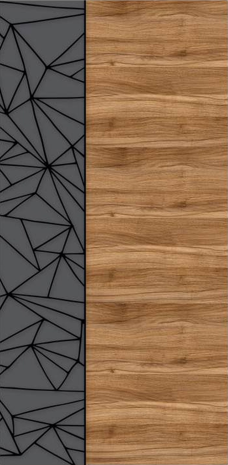 Slate Facet designer wooden door, design KDG-026