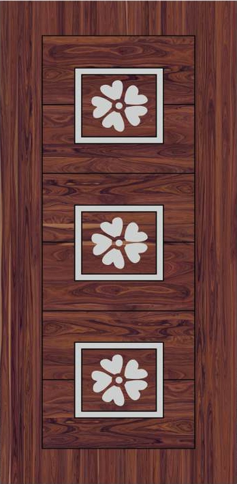 Blossom Trio designer wooden door, design KDG-103